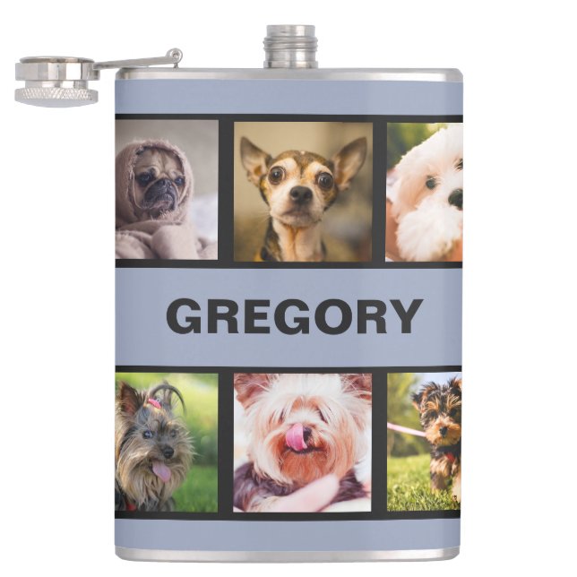 Petaca Perros lindos O SU frasco del personalizado de las (Abierto)