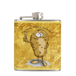 Petaca personaje de dibujos animados potato con ojos gran