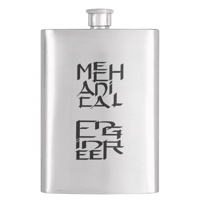 Petaca Personaje de ingeniero mecánico (Anverso)