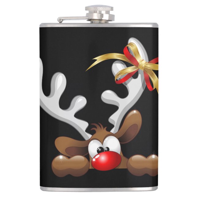 Petaca Personaje de Navidades divertidos y desconcertados (Anverso)
