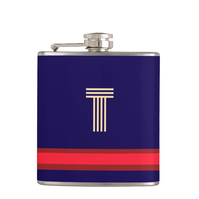 Petaca Personalice Con Su Armada Inicial + Banda Roja (Anverso)