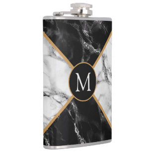 Petaca Personaliza tu carta Flask con diseño de mármol