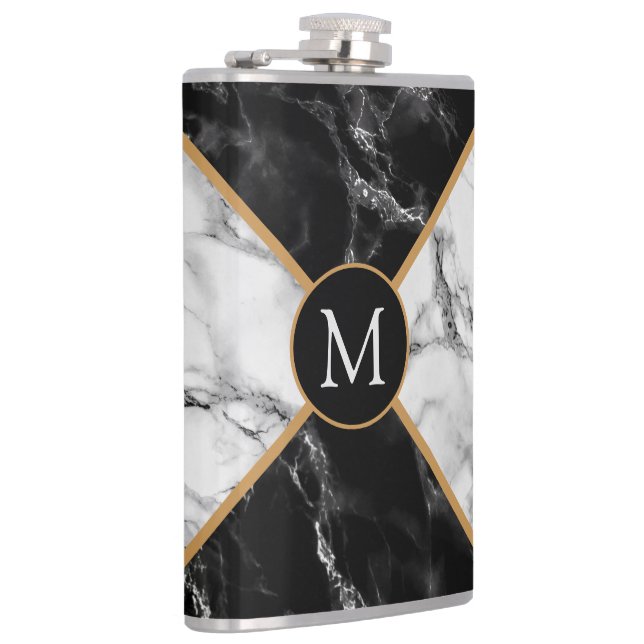 Petaca Personaliza tu carta Flask con diseño de mármol (Derecha)