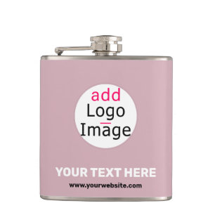 Petaca Personalizable de negocios moderno Dusty Rosa Hue