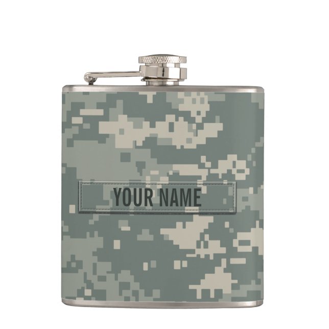 Petaca Personalizable del camuflaje del ACU del ejército (Anverso)