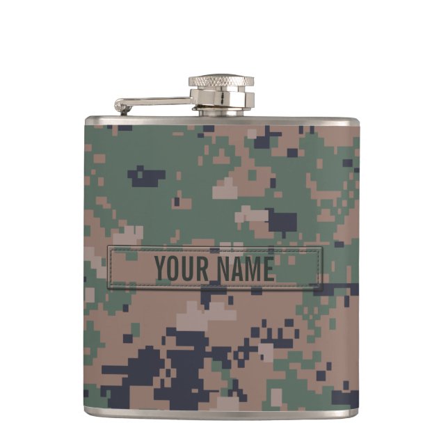 Petaca Personalizable del camuflaje del arbolado de (Anverso)