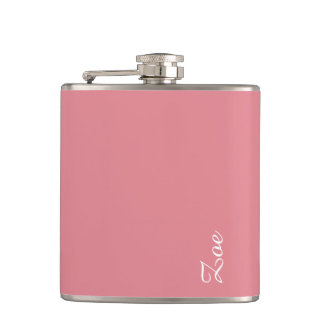 Petaca Personalizable rosa fresa claro