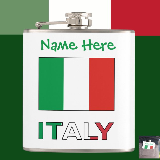 Petaca Personalización verde de la bandera italiana y la  (Subido por el creador)