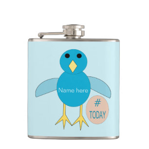 Petaca Personalizado Blue Birthday Boy Chick Hip Flask