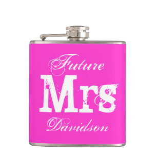 Petaca Personalizado boda rosa bebe un frasco para que la