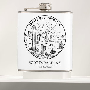 Petaca Personalizado Bridesmaid Regalo Desert Bachelorett