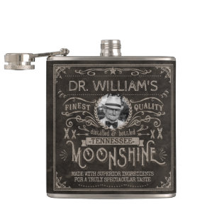 Petaca Personalizado Brown de la medicina del Hillbilly