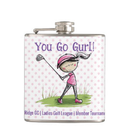 Petaca Personalizado Club de Golf Ladies League Vinyl Wra