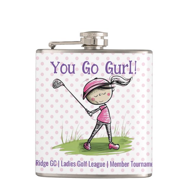Petaca Personalizado Club de Golf Ladies League Vinyl Wra (Anverso)