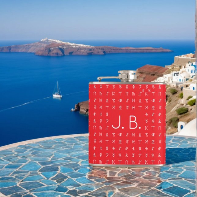 Petaca Personalizado con símbolos monogramo y rúdico (Subido por el creador)