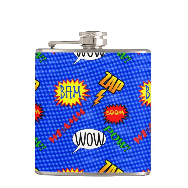 Petaca Personalizado de acción Super Hero Flask (Anverso)