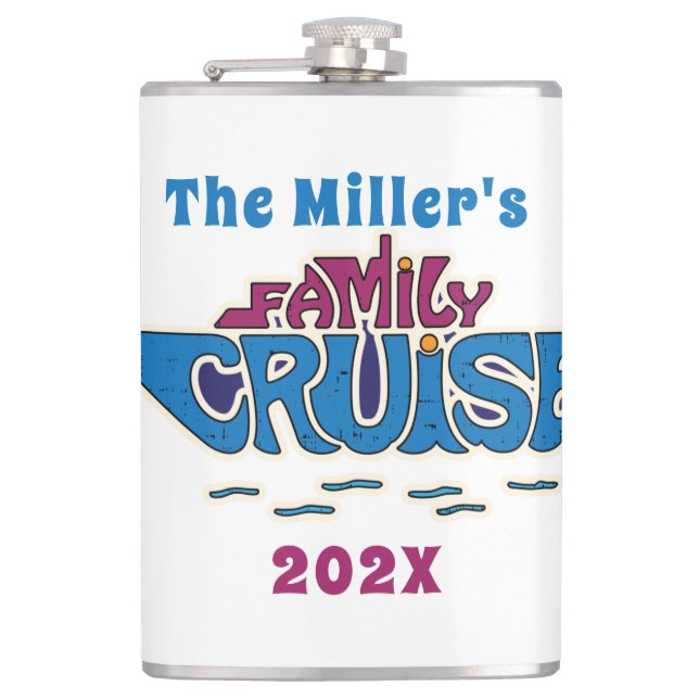 Petaca Personalizado de arte de la palabra de crucero fam (Anverso)