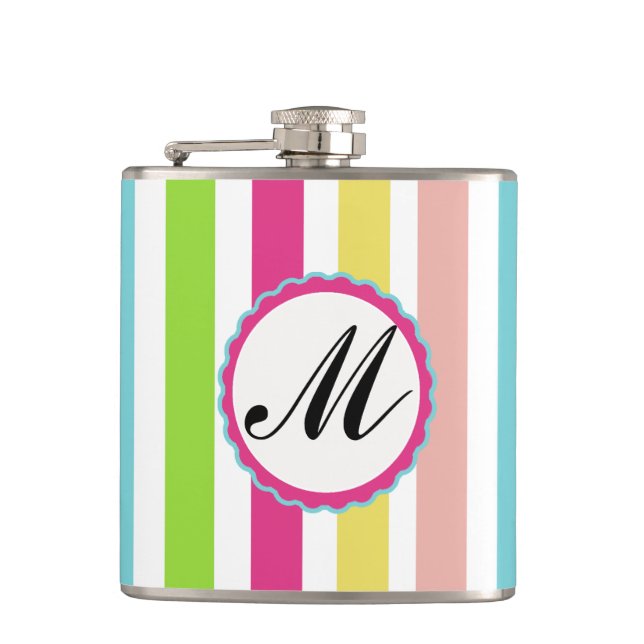 Petaca Personalizado de frascos divertidos Monograma a ra (Anverso)