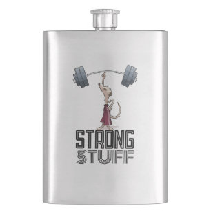 Petaca Personalizado de Halterofilia Cute Meerkat Strong 