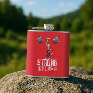 Petaca Personalizado de Halterofilia Cute Meerkat Strong 