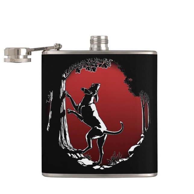 Petaca Personalizado de la máscara de perro peruano de pe (Abierto)