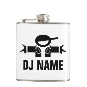 Petaca Personalizado de música DJ regalo de cadera para D
