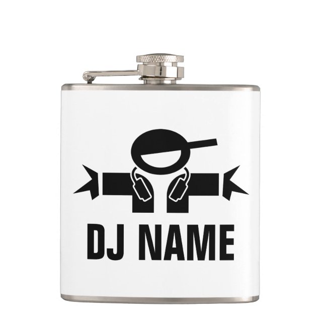 Petaca Personalizado de música DJ regalo de cadera para D (Anverso)