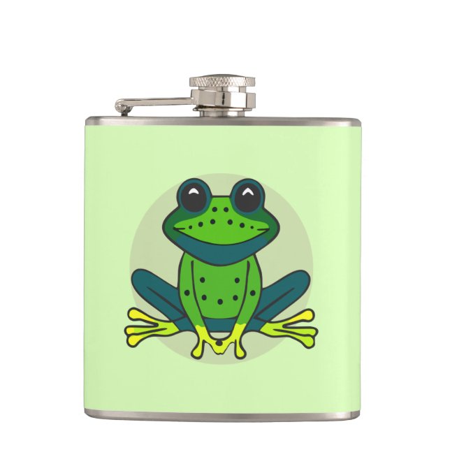 Petaca Personalizado de rana verde (Anverso)