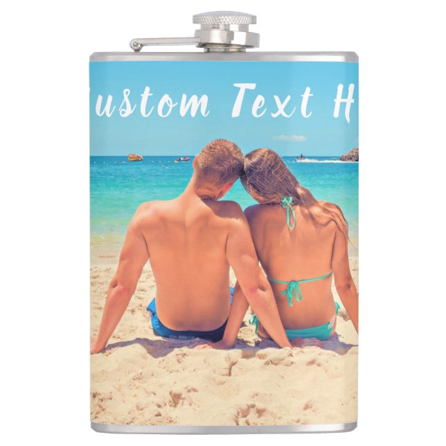 Petaca Personalizado de tu regalo fotográfico con nombre  (Anverso)