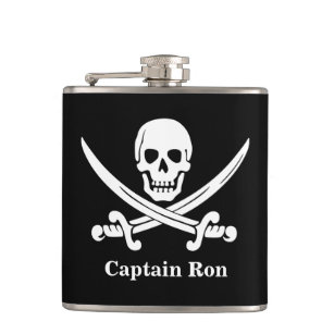 Petaca Personalizado del capitán del pirata Jolly Rogers