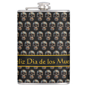 Petaca personalizado del Día de la Calavera Muerta