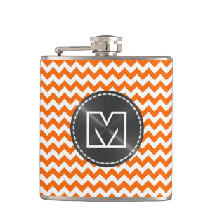 Petaca Personalizado del patrón Zigzag Chevron Monograma