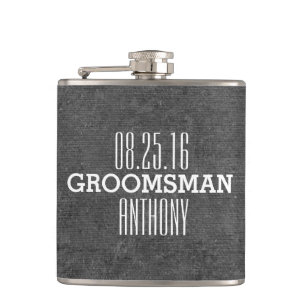 Petaca Personalizado Estilo Vintage Boda Groomsman Flask