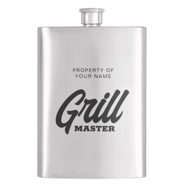 Petaca Personalizado Grill Master matamoscas de bebida pa (Anverso)