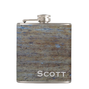 Petaca Personalizado Madera Rustica Masculina Perturbad