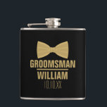 Petaca Personalizado Mejor Hombre Boda Groomsman<br><div class="desc">Personaliza el nombre de tu mejor hombre,  padrino o cualquier otro invitado de boda. Diseñado por Thisisnotme©</div>