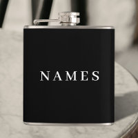 Personalizado negro simple Añadir su nombre elegan