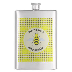 Petaca Personalizado Neutral de Abeja Amarilla Cute Géner