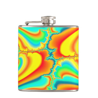 Petaca Personalizado psicodélico fractal colorido