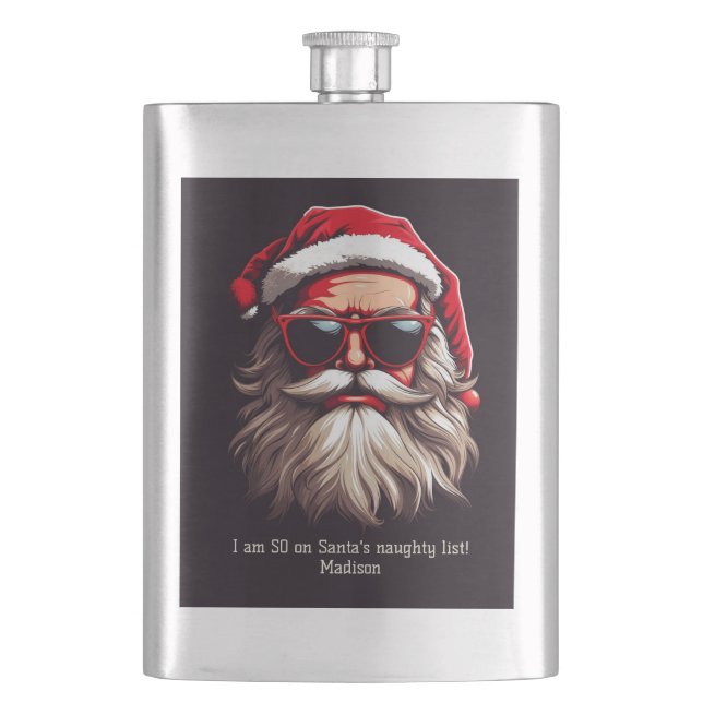 Petaca Personalizado Texto Grumpy Santa (Anverso)