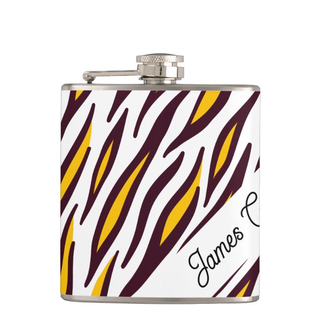 Petaca Personalizado Tiger Skin Photo Flask (Anverso)