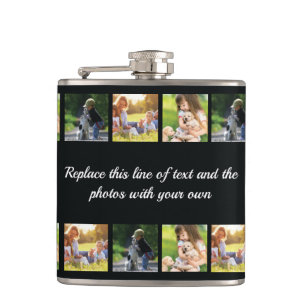 Petaca Personalizar el collage de fotografías y el matraz