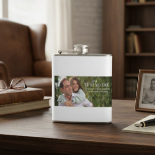 Petaca Personalized Photo Hip Flask, You Are My Hero Dad