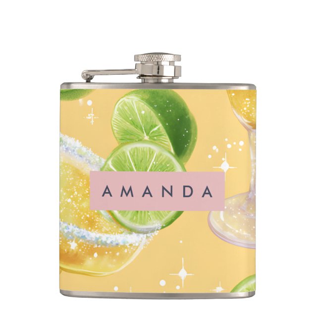 Petaca Personalized Sparkle Margarita & Lime (Anverso)