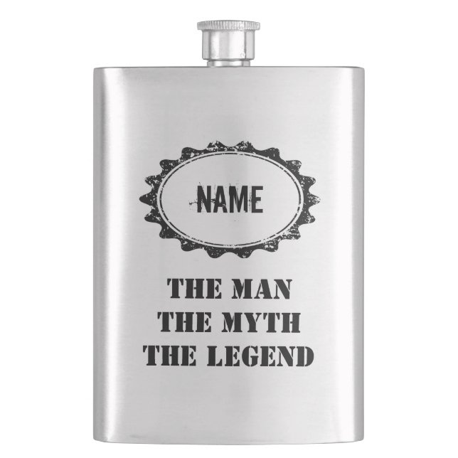 Petaca Personalizó el frasco del acero de la leyenda del (Anverso)