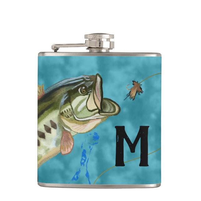 Petaca Pesca con monograma (Anverso)