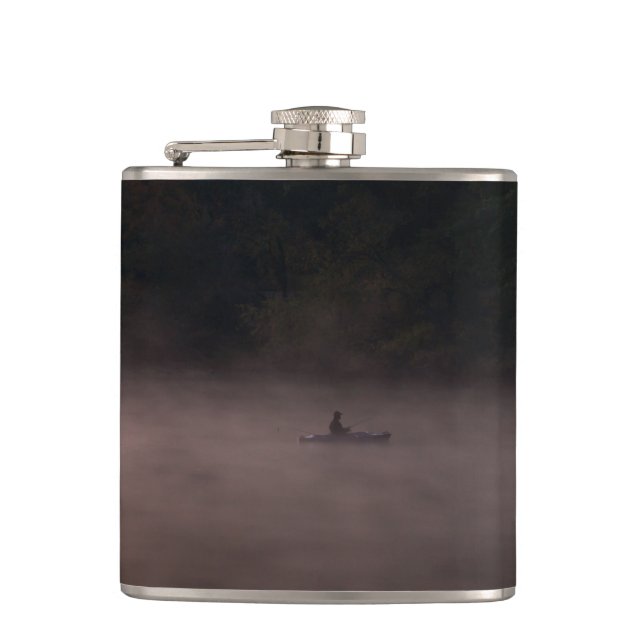 Petaca Pesca con niebla temprana (Anverso)