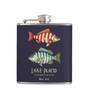 Petaca Pescado acuático del Lago Placid Nueva York