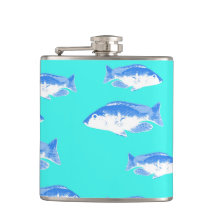 Pescado azul en turquesa