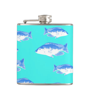 Petaca Pescado azul en turquesa